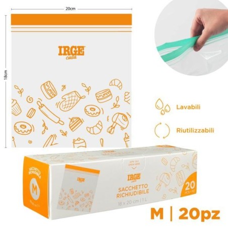 Sacchi doppia ZIP 18x20 20pz BOX | Starclean