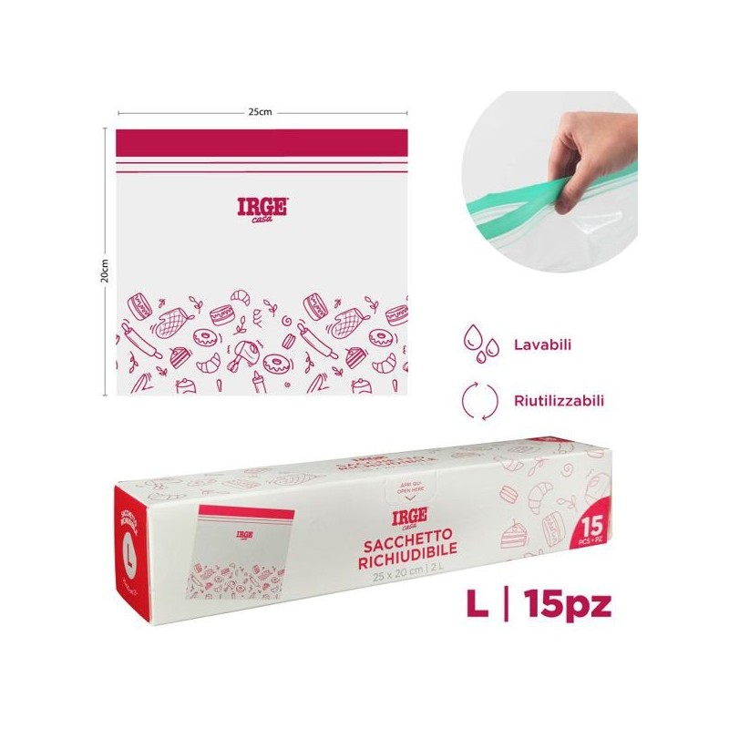 BIC sacchi doppia ZIP 25x20 15pz BOX | Starclean