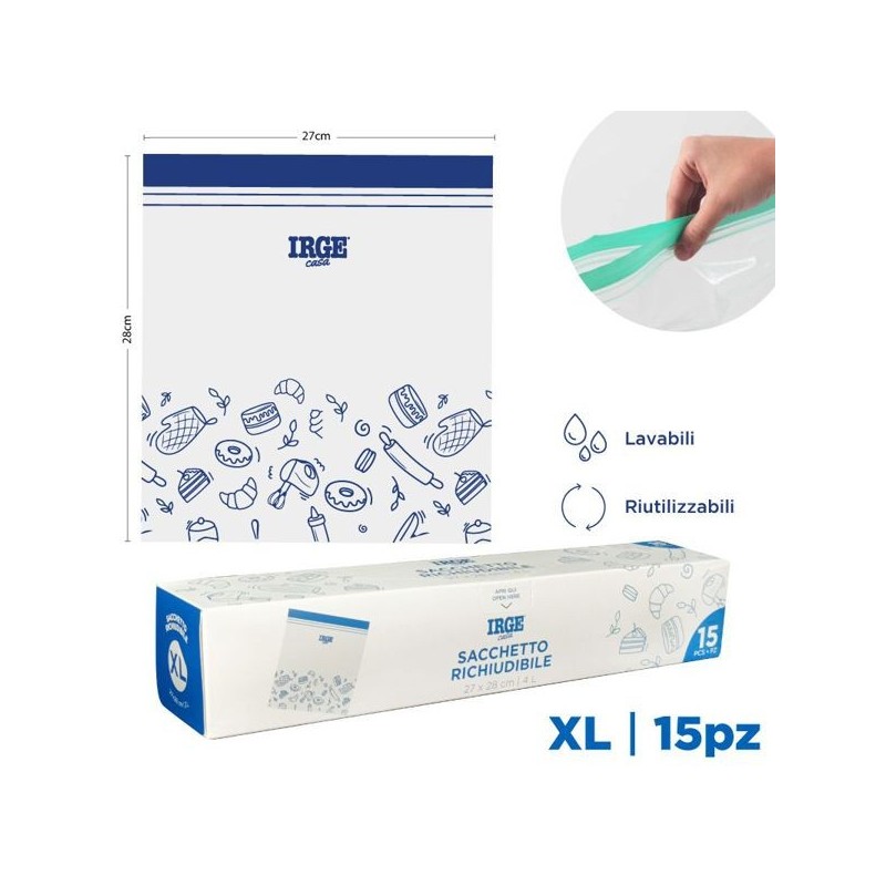 Sacchi doppia ZIP 27x28 15pz BOX | Starclean