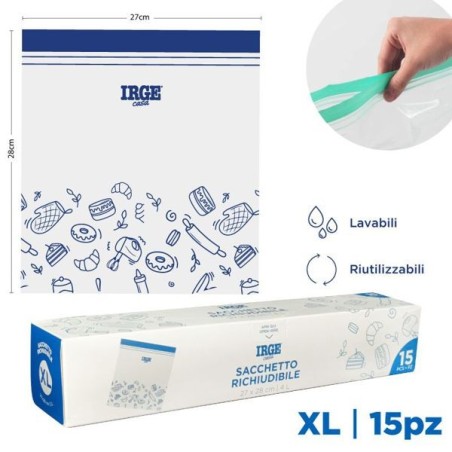 Sacchi doppia ZIP 27x28 15pz BOX | Starclean