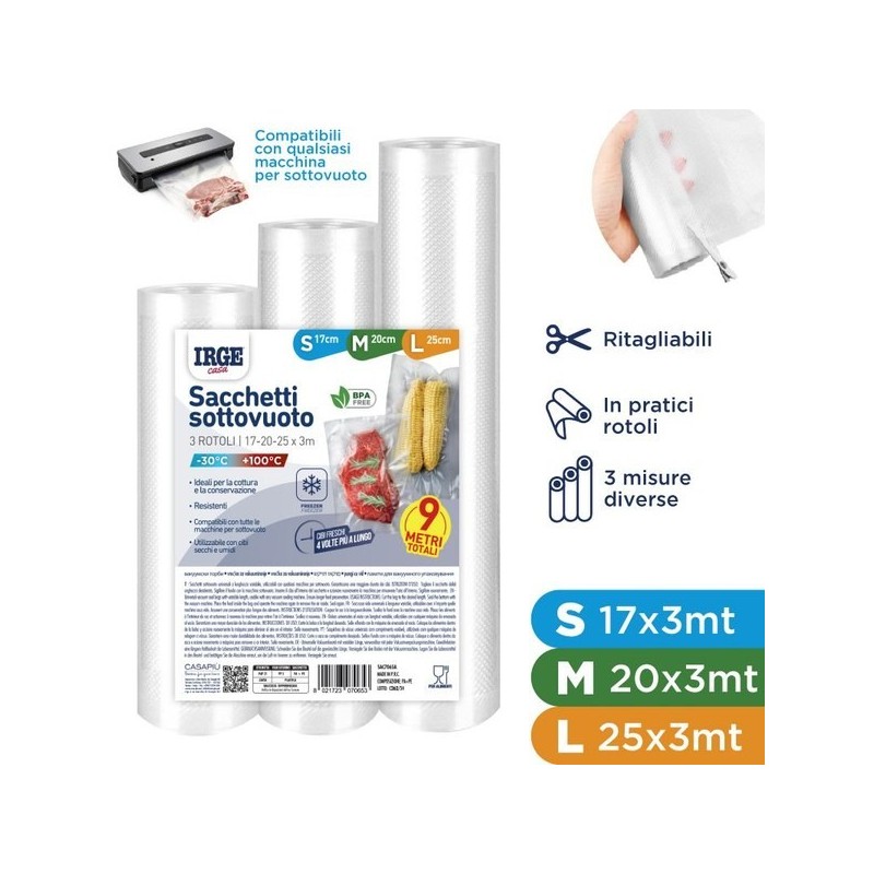 SET sacchi sottovuoto 3 pz | Starclean