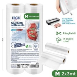 Sacchi sottovuoto rotolo 2pz 20x3mt | Starclean