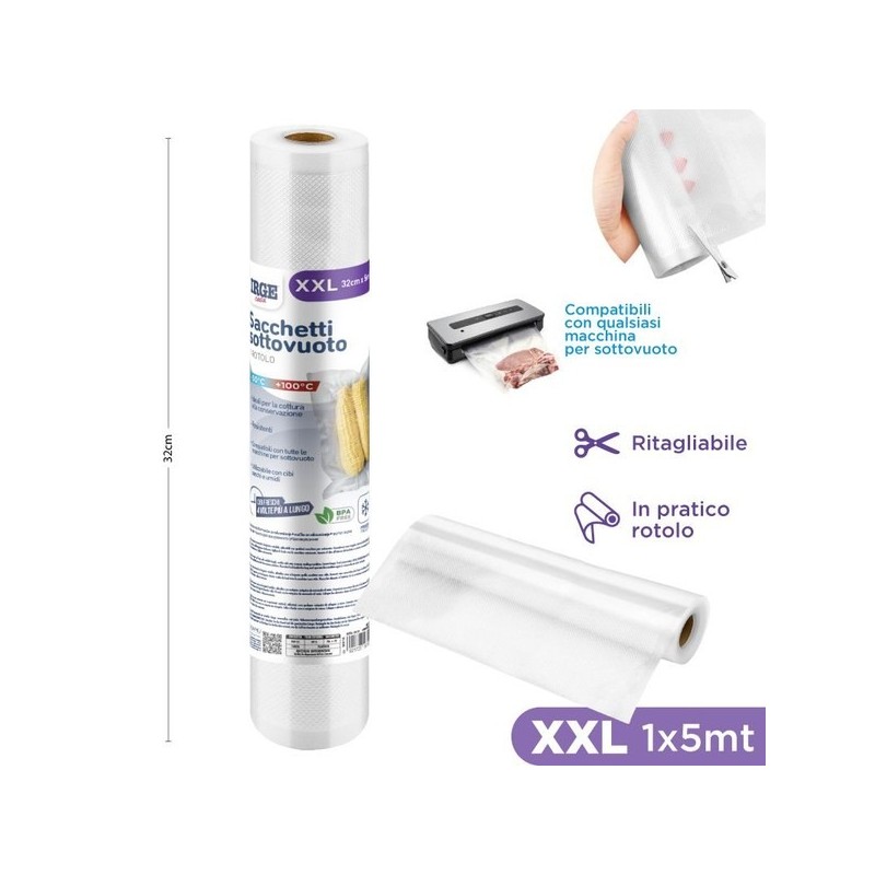 Sacchi sottovuoto rotolo 1pz 32x5mt | Starclean