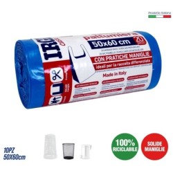 Sacchi patt.15 pz 50x60 azz.con bretel | Starclean