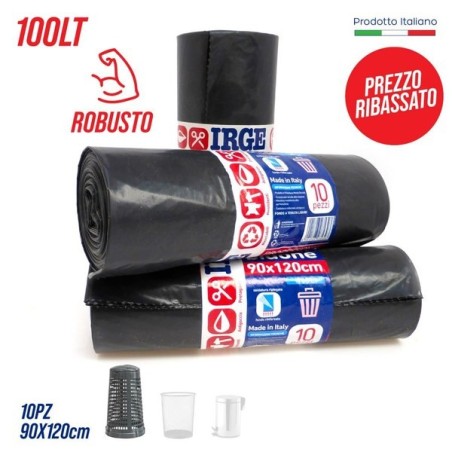 Sacchi bidon.90x120cm 160l 10pz IRG | Starclean