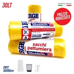 Sacchi patt.20pz 50x60 giallo 30 l | Starclean