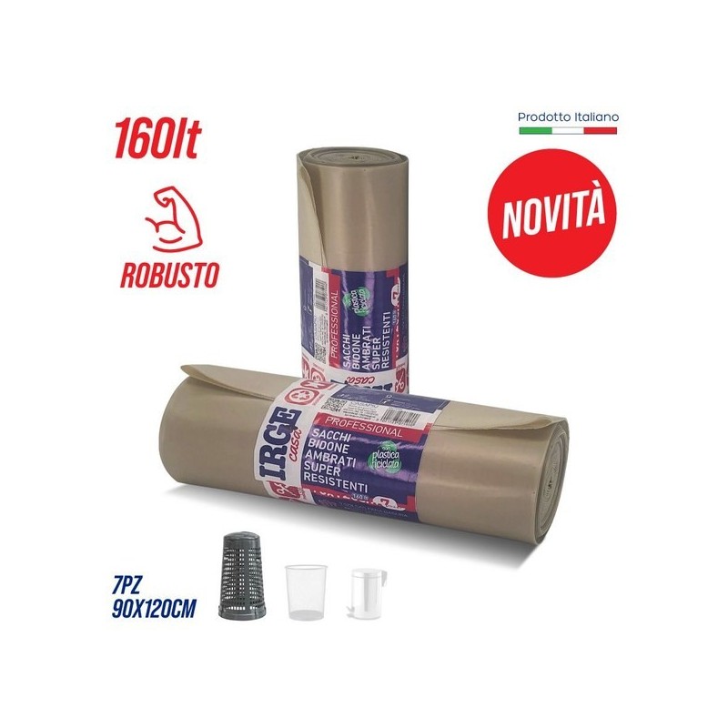 Sacchi ambrati 160l 7pz irge90x120 | Starclean
