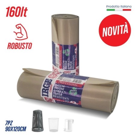 Sacchi ambrati 160l 7pz irge90x120 | Starclean