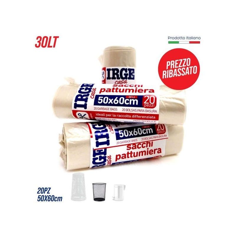 Sacchi patt.20pz 50x60 trasp.irge | Starclean