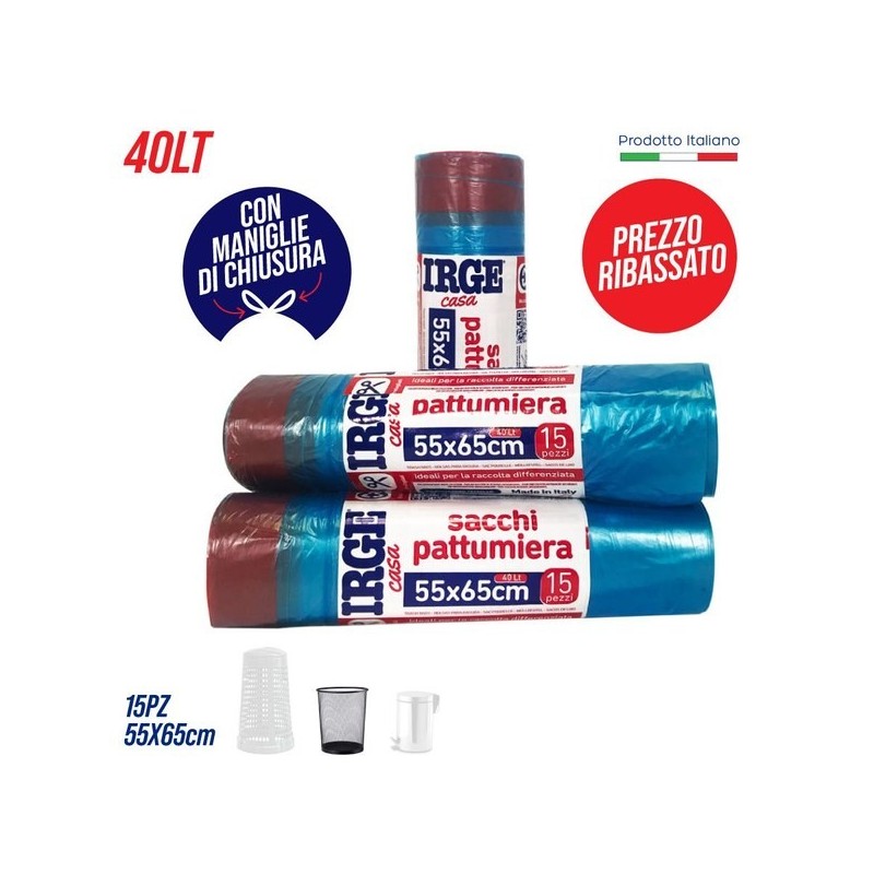 Sacco patt. 55x65 15pz diff. AZZ | Starclean