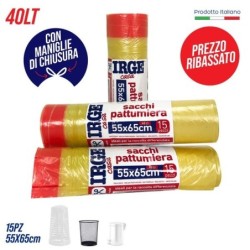Sacco patt. 55x65 15pz diff. giallo | Starclean