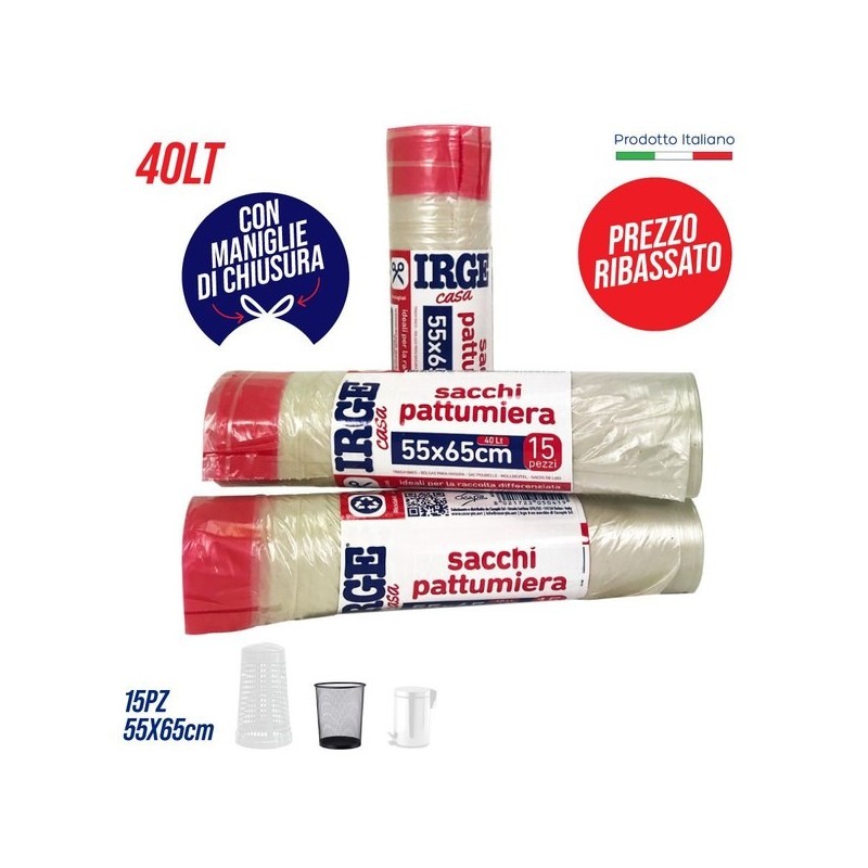 Sacco patt. 55x65 15pz diff. trasp | Starclean