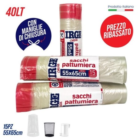 Sacco patt. 55x65 15pz diff. trasp | Starclean