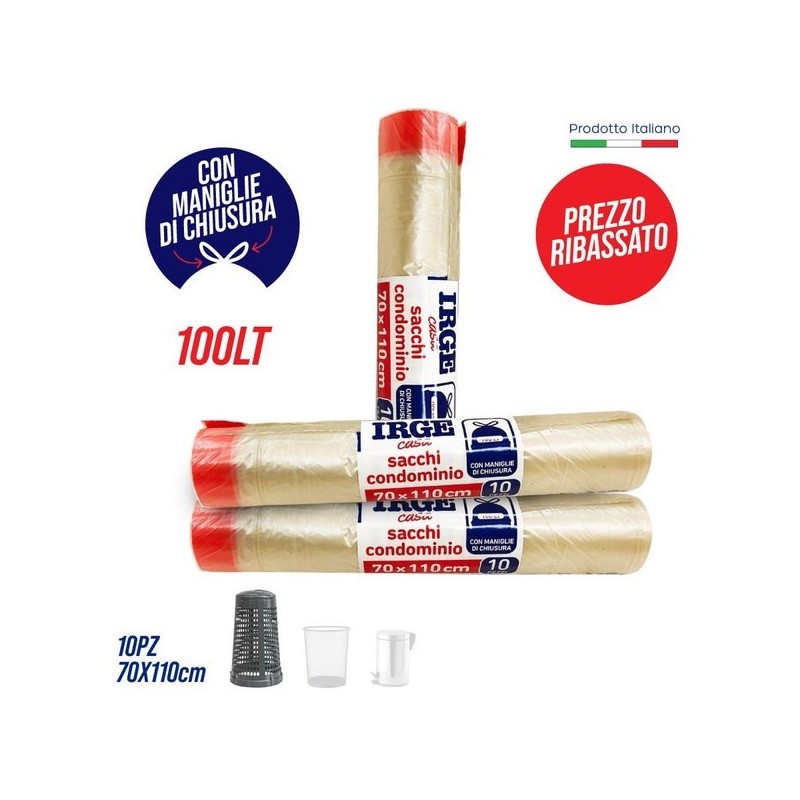 Sacco patt.70x110cm 10P con MAN trasp | Starclean