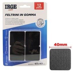 Feltrini gomma 12pz quadrati 4x4cm | Starclean